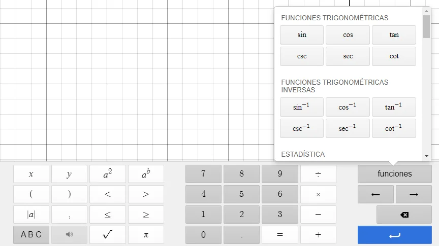 graficar funciones con desmos graphing calculator