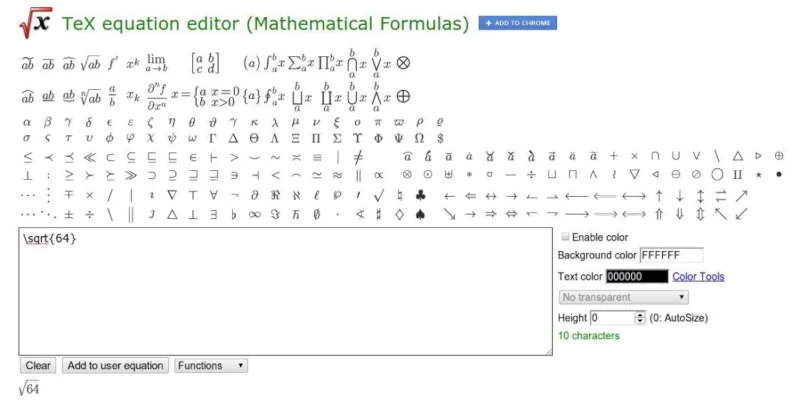 TeX equation editor