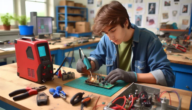 electrónica en la escuela industrial