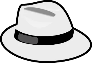 sombrero blanco de bono