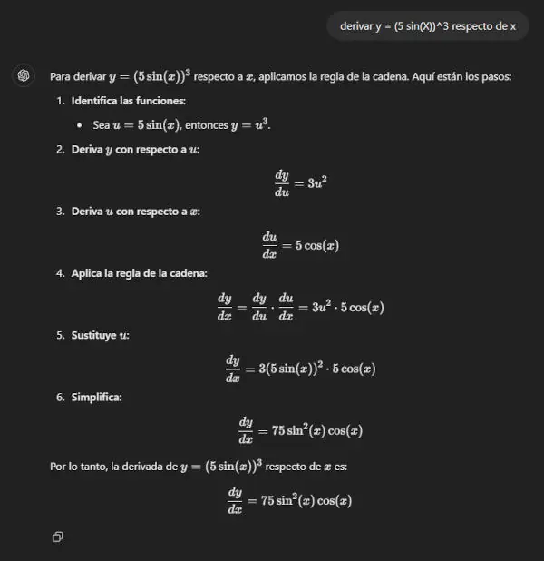 derivadas con chatgpt