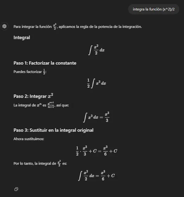 integrales con chatgpt