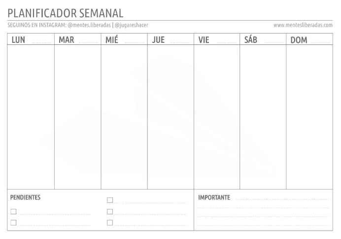 planificador semanal