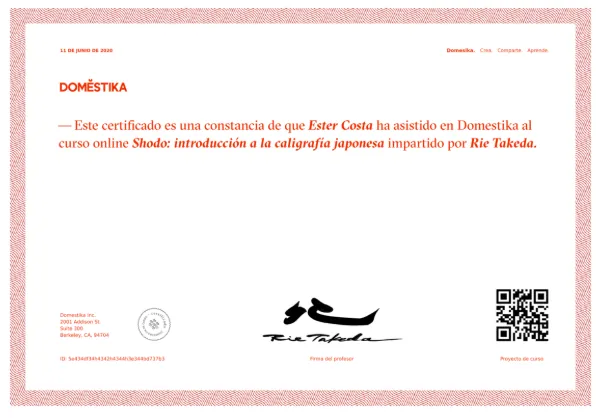 certificado de doméstika