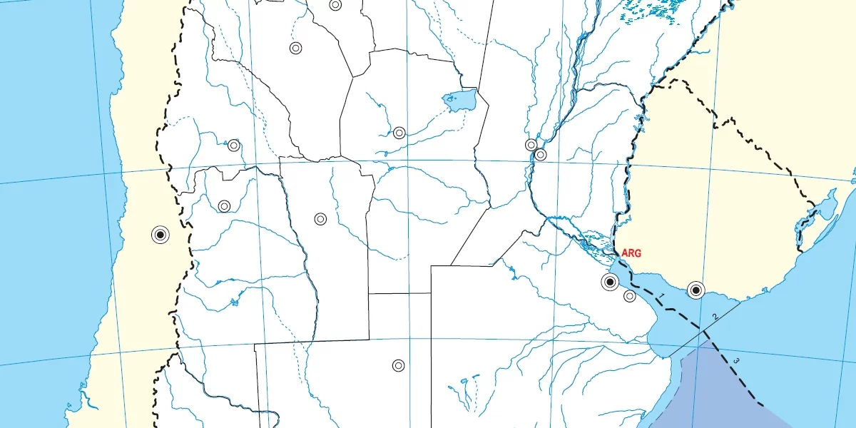 Mapa político de Argentina Nro. 3 para descargar en PDF