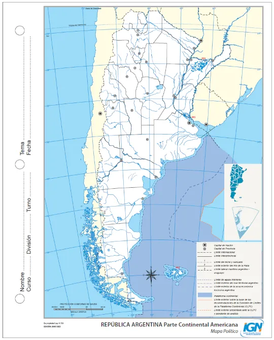 mapa político de argentina nro. 3